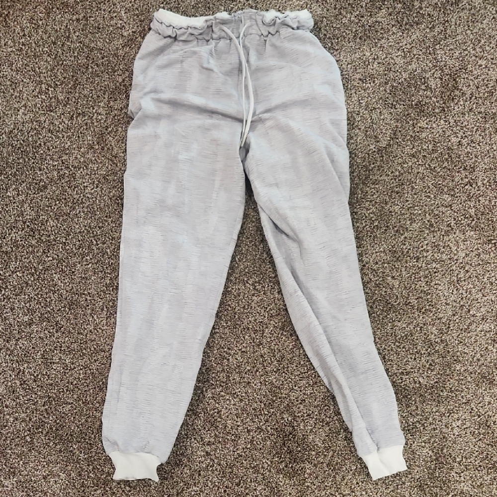 lululemon athletica Heather Light Gray Drawstring Joggers